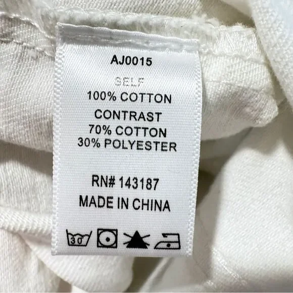 NWOT Dance & Marvel White Gray, Raw Hem, Crop Detachable Hoodie, Denim Jacket, - Picture 13 of 15